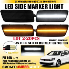 2-20X LED Side Marker Light Lamp Smoke For 2010-2014 VW MK6 Golf GTI White Amber picture