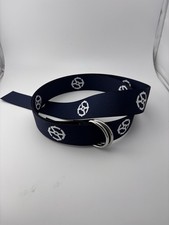 Lemon & Line Regatta Belt NWOT ship's helm logo Safe Harbor Marinas navy white picture