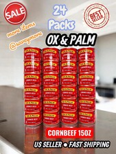 Corned Beef Ox and Palm original Chunky Juicy Style 15oz (Pack of 24) Box New picture