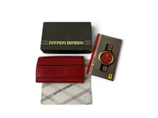 FERRARI FORMULA RANGE RED LEATHER KEY WALLET | KEYCHAIN POUCH | MADE IN ITALY picture