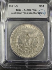 1921-S Morgan Silver Dollar, San Francisco Mint, Last Year Minted picture