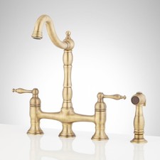 Signature Hardware SH349722AGBR Delacour 1.75 GPM Double Handle Bridge Kitchen picture