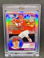 Mike Trout  REFRACTOR  CARD  TOPPS CHROME ANGELS  MINT picture