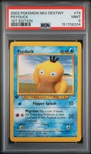 2002 Neo Destiny Psyduck 1st Edition 79/105 PSA 9 Yuka Morii - POP 139 NEW CERT picture