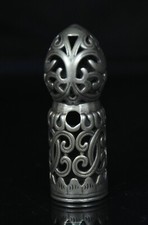 6.4CM Rare Old China Copper Feng Shui Hollow out Flower seal Stamp Signet picture