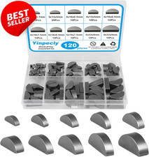 120pc Woodruff Key Kit Metric Half Moon Semicircle Crankshaft Set - US picture