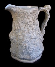 ANTIQUE T.J. & J. MEYER IVY PATTERN PITCHER c.1860 picture