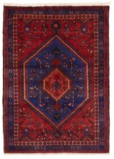 Vintage Traditional Hand-Knotted Area Rug 4'5