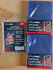 (50)Ultra Pro Vintage TOPLOADERS & (50) Vintage SOFT SLEEVES Clear Vintage Cards picture