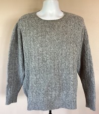 O'Connell's Scottish Shetland Wool Sweater Charcoal Gray Size 50 XXL Men’s picture