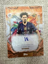 2025-26 Topps Inception Vitinha First XI Auto Orange 4/5 PSG FE-VI picture
