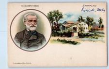 c1905 Giuseppe Verdi Birthplace House Roncole Italy Unposted Antique Postcard picture