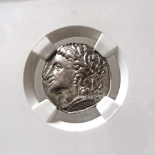 Ancient Greek Lucania Metapontum AR Silver Stater, Demeter & Barley, NGC - VF picture