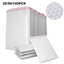 200Pcs White 4-Layer Bubble Mailers Self Seal Waterproof Poly Shipping Envelopes picture