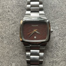 Nixon The Player Watch Wood Grain Dial 40mm Stainless Steel Case & Band ~S picture
