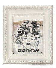 Banksy London Graffiti Art Medusa Painting 12x14 picture