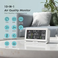 INKBIRD Air Quality Monitor Indoor Co2 Detector Portable 10-in-1 PM2.5 HCHO AQI picture