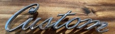 Vintage 1966-72 Ford Custom Car Vehicle Metal Emblem Badge Script C9AB-62291B62 picture