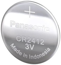 TWO (2) PANASONIC CR2412 3V LITHIUM COIN CELL BATTERY EXP 2033-w/Tracking picture