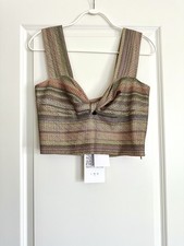 NWT IRO Eloy Knit Twist Front Striped Crop Top in Multi Size 40 (US L) $295. picture
