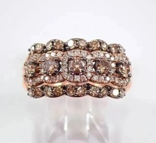 2.60Ct Round Lab-Created Chocolate Diamond Engagement Eternity Ring 925 Silver picture