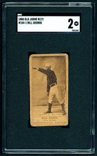1888 N172 Old Judge #184-1 - Bill George - NY Giants, Pitch L Hand Fwd - SGC 2 picture
