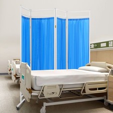 4-Panel Medical Room Divider,Portable and Foldable Medical Room Divider w/Wheels picture