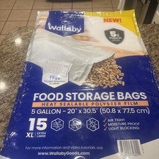 Wallaby 15ct 5-Gallon Mylar Bags w/ 2500cc Oxygen Absorbers Food Storage picture
