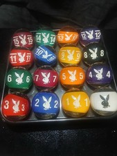 VINTAGE REGISTERED / PLAYB0Y POOL BALLS BY HAI YING PROFESSIONALY POLISHED /RARE picture