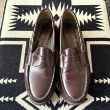 Sebago Lites Penny Loafers Burgundy Leather Made in USA Men's Size 10.5 D picture