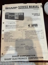 ORIG. SHARP VZ-3000 VZ-3000/C CP-V300  VZ3000 Repair & Service Manual *ORIGINAL* picture