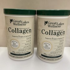 2X Great Lakes Wellness Grass-Fed Collagen Peptides Unflavored Powder 16 Oz picture