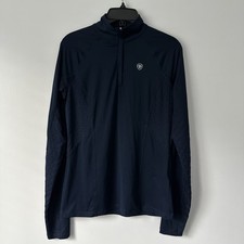 AriatTEK Cold Series Quarter Zip Top Navy sz M Embroidered Ariat Logo Thumbhole picture