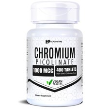 HealthFare Chromium Picolinate 1000mcg, 400 Tabs, Support Carbohydrate Breakdown picture