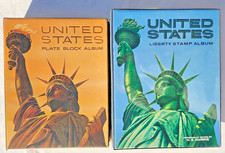 Vintage H.E. Harris Liberty Stamp and Plate Block Album 1847-1972 Mostly Empty picture