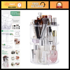 360° Rotating Makeup Organizer - Adjustable Spinning Holder, Large Capacity Cosm picture