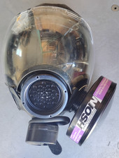 MSA Millennium CBRN/NBC Gas Mask wDrink Tube USED  10051288  Airboss P100 Filter picture