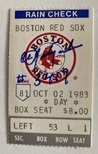 1983 Carl Yastrzemski Last Hit 3419/Yaz Day Signed Ticket Pass Boston Red Sox⚾️ picture