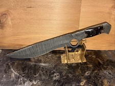 15” Handmade Damascus Steel Bowie Knife with Leather Sheath Very Sharp picture