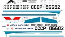 BSmodelle 100023 Ilyushin Il-62 Aeroflot classic decal for aircraft 1/100 scale picture