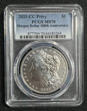 2021 CC Morgan Silver Dollar $1 Carson City Privy 100th Anniversary PCGS MS 70 picture