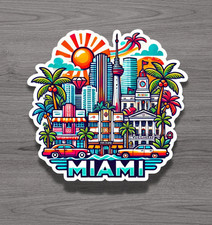 Miami Florida Fridge Magnet or Laptop Sticker picture