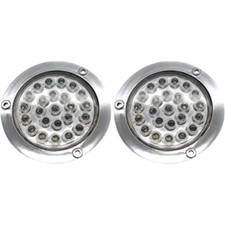 2pcs 24 led white 4 inch round backup reverse tail lamp lights for truck trailer picture