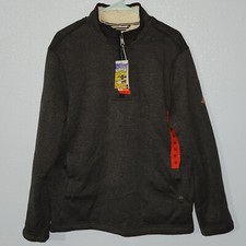 Orvis Classic Collection 1/4 Zip Fleece Men's Size M Gray Pullover Sweater NWT picture