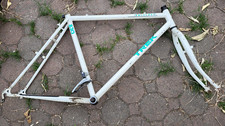 Trek 830 1989 Antelope Steel Mountain Bike Frame & Fork Set 26 In White/Teal picture