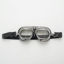 Vintage Halcyon BS 4110 Motorcycle Aviator Goggles Made in England picture