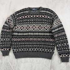 Vintage Polo Ralph Lauren Wool Hand Knit Sweater Men XL Fair Isle Nordic Aztec picture