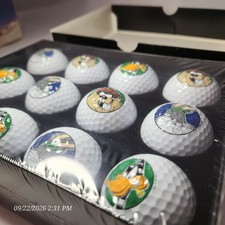 Vintage Warner Bros Studio Store Looney Tunes Golf Balls 12 Pack Sealed New 1998 picture