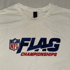 NFL Flag Championships T-Shirt White Men’s Size XL 100% Cotton Rare Gildan picture