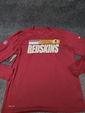 Washington Shirt Mens XL Red NFL Football Nike Dri Fit Tee Long Sleeve picture